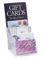 EZ Gift Card Card Display Rack with Sign